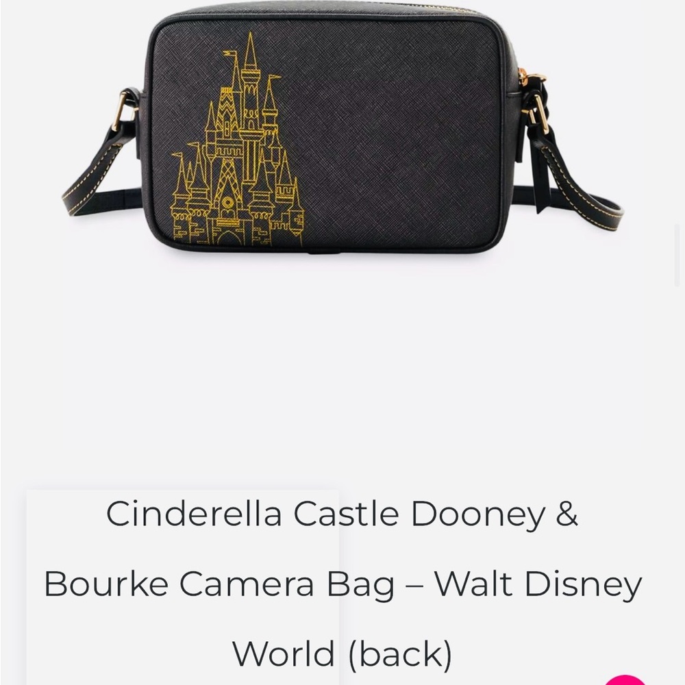 Dooney & Bourke WDW Castle Brand New Black Crossbody Bag with Gold Castle Design - Picture 10 of 14